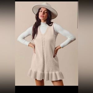 Women’s cream sweater dress